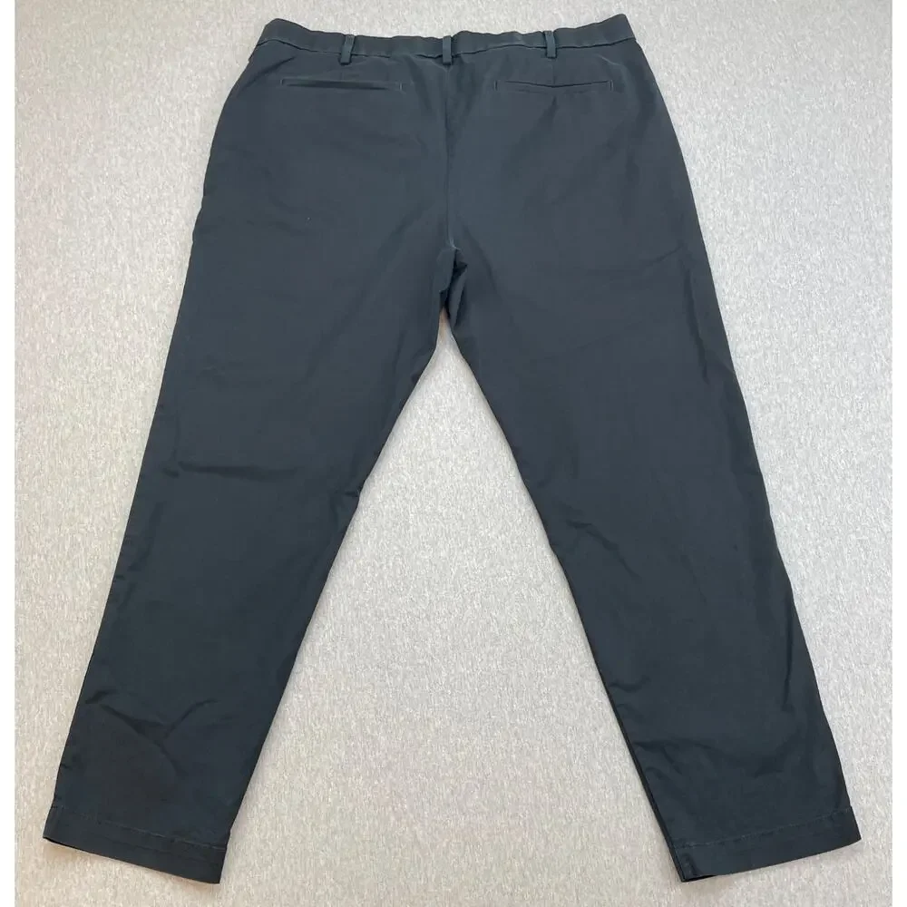 Banana Republic Pants‎ Mens 38 x 32 Black Cotton Blend Stretch Slim Fit Chino